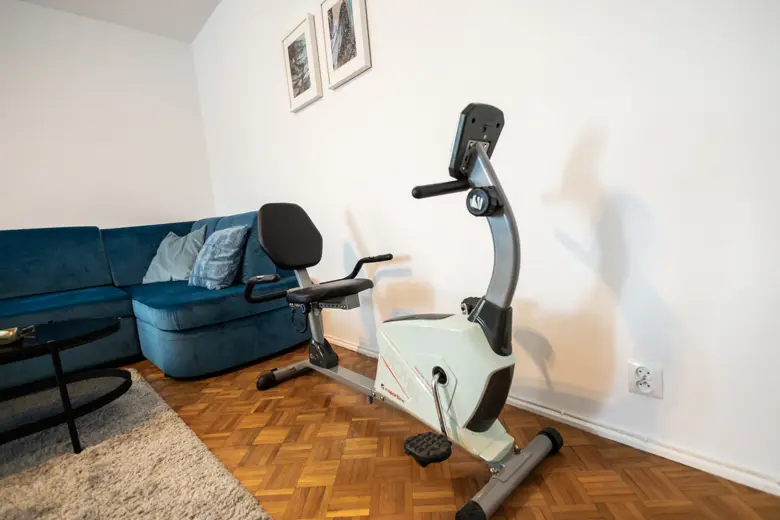 Kącik fitness i część wypoczynkowa w jednym