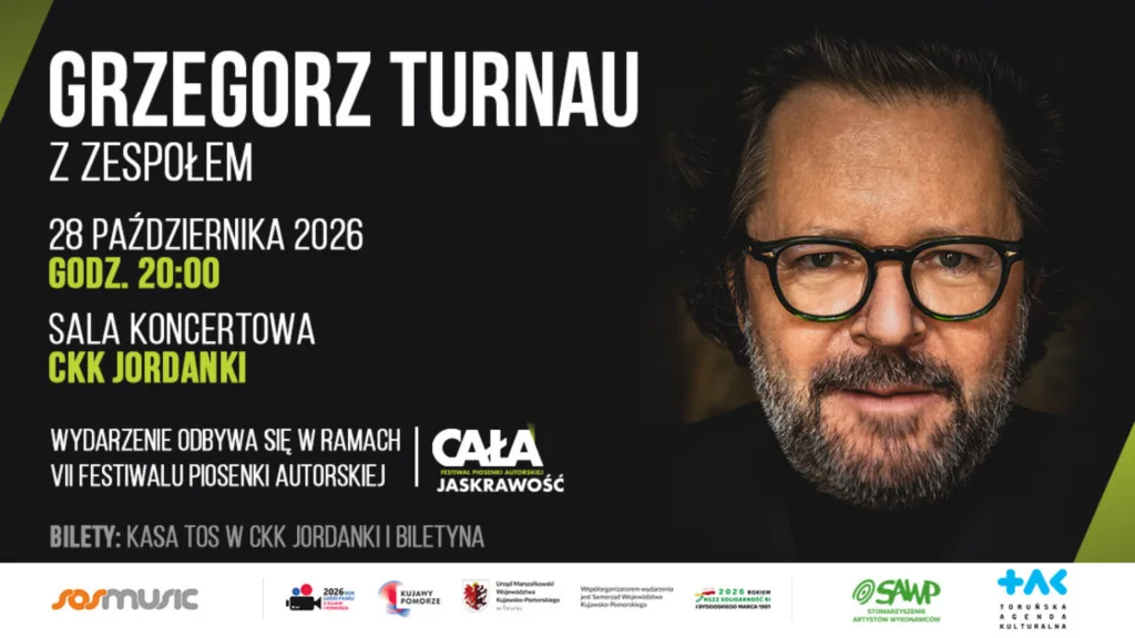 Grzegorz Turnau w Toruniu 28 października – koncert i apartament na weekend